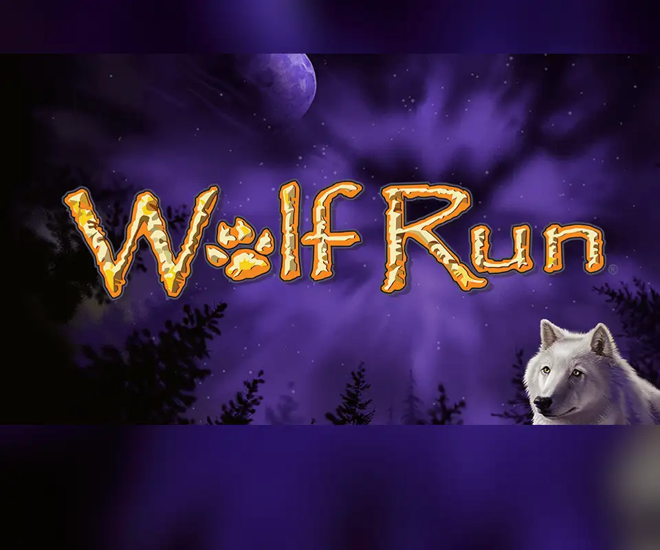Wolf Run logo by IGT with a white wolf under a full moon, from OLG's game card